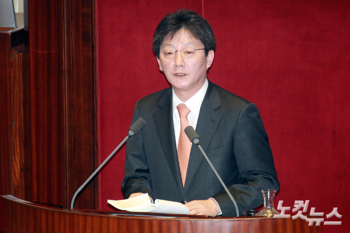 2015년 4월 8일 국회 교섭단체 대표연설. 윤창원 기자