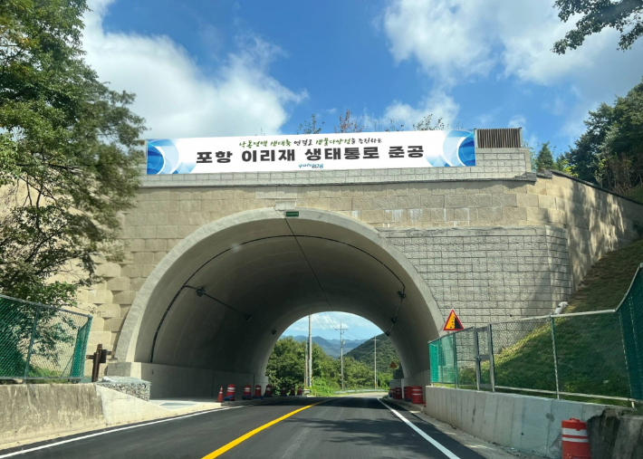 이리재 생태통로. 포항시 제공