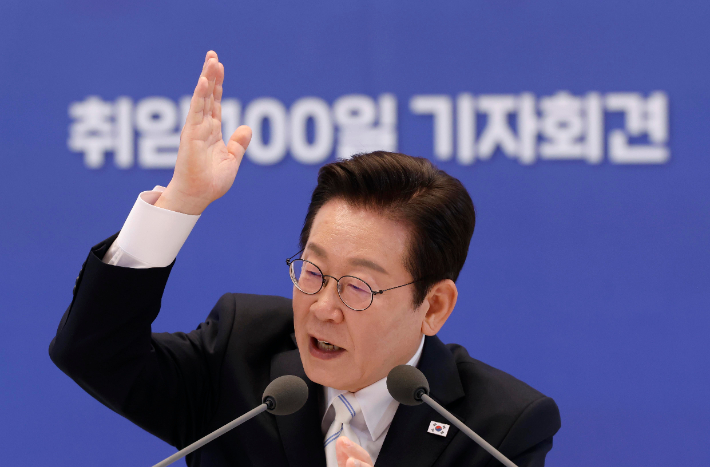 발언하는 이재명 대통령. 연합뉴스