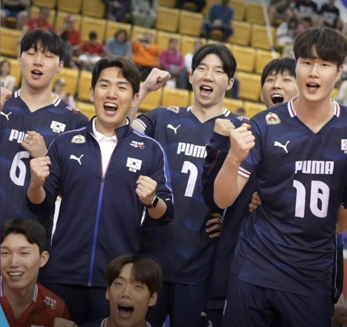 한국 남자배구 대표팀. FIVB 홈피 캡처