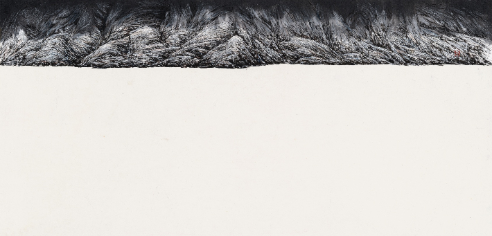 허준, '여정2', 종이에 수묵채색, 66x136cm, (2005). 토포하우스 제공
