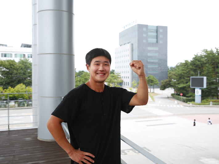 가톨릭관동대학교 사범대학 체육교육과에 재학 중인 허동혁(23) 학생. 가톨릭관동대 제공
