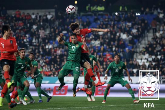 2019년 3월(울산) 볼리비아 친선경기 경기장면. 대한축구협회