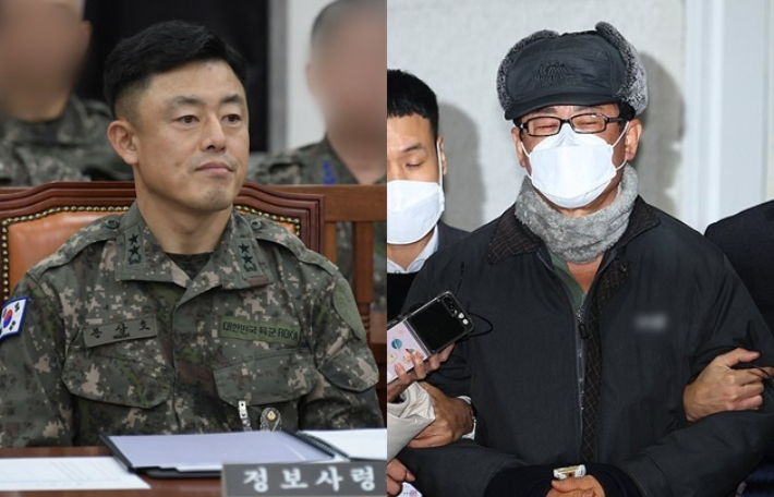 문상호 전 국군정보사령관·노상원 전 국군정보사령관. 연합뉴스
