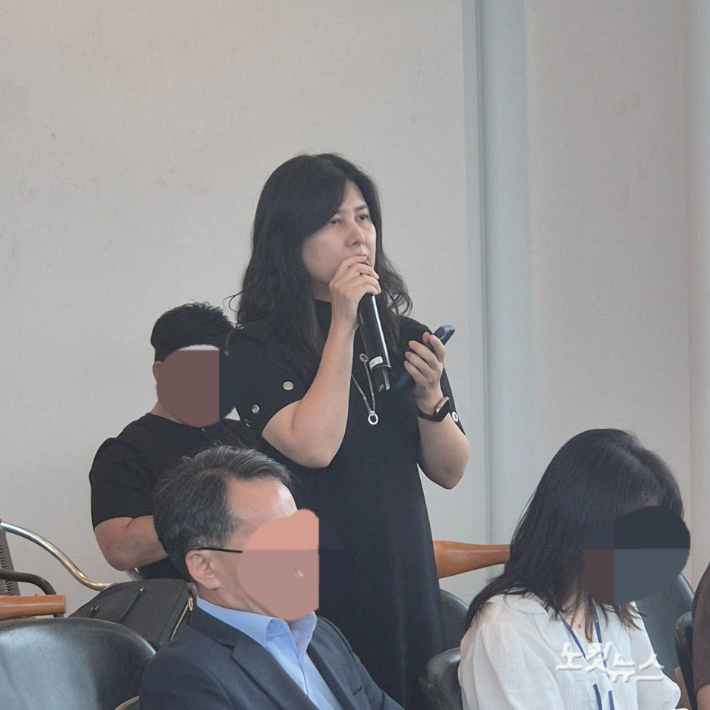 강원CBS 개국 30주년 기념 정책포럼 '강원 인구소멸 극복, 패러다임 대전환' 에 참석한 한림대 지역정주지원센터 홍수현 박사. 강민주 PD