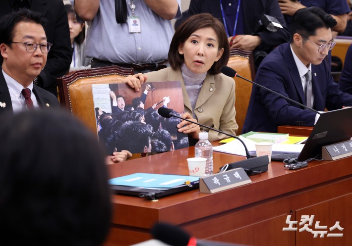 16일 서울 여의도 국회에서 열린 법제사법위원회 전체회의에서 국민의힘 나경원 의원이 