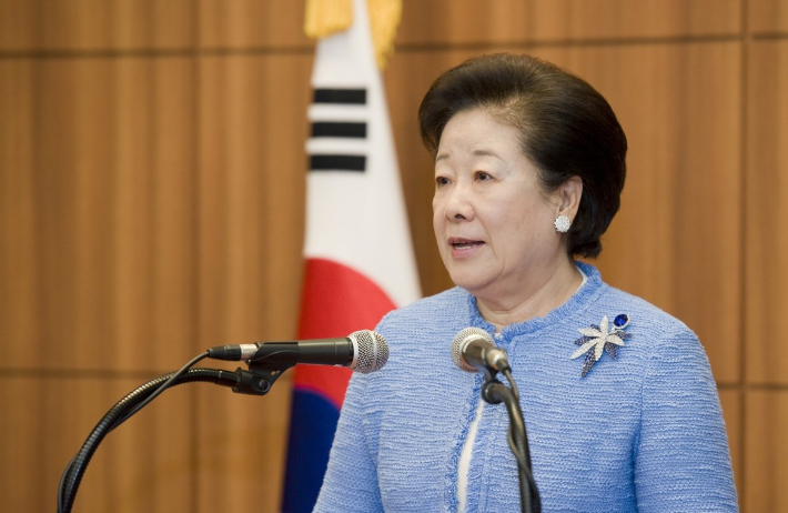 통일교 한학자 총재. 연합뉴스