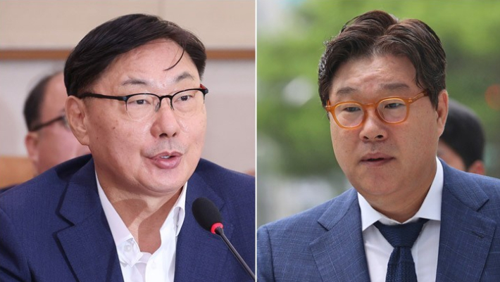 이화영 전 경기도 평화부지사(왼쪽)와 김성태 전 쌍방울 회장. 연합뉴스