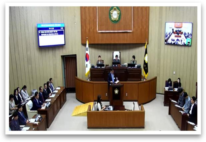 의왕시의회 임시회 본회의. 유튜브 화면 캡처