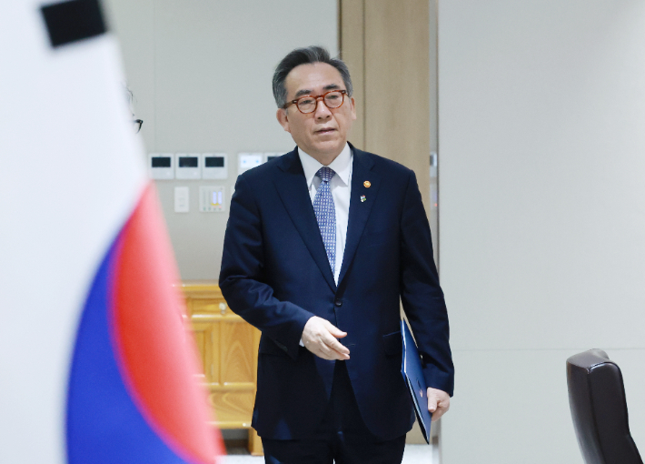 국무회의 참석하는 조태열 외교부 장관. 연합뉴스