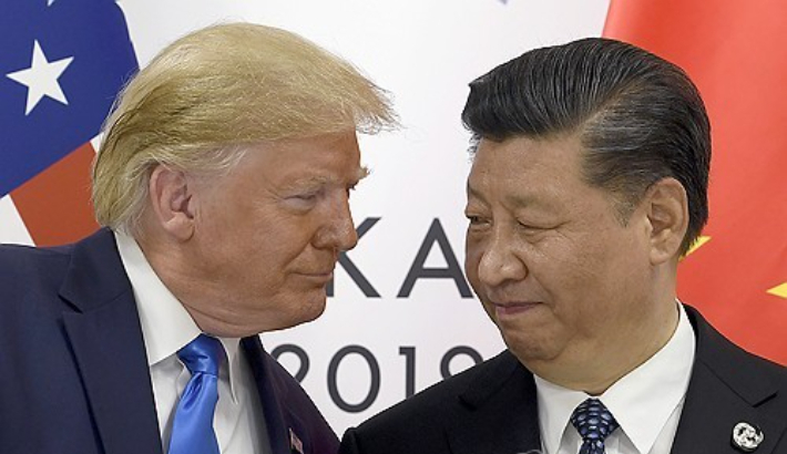 2019년 6월 일본 오사카 20개국(G20) 정상회의 당시 도널드 트럼프 미 대통령(좌)과 시진핑 중국 국가 주석. 연합뉴스