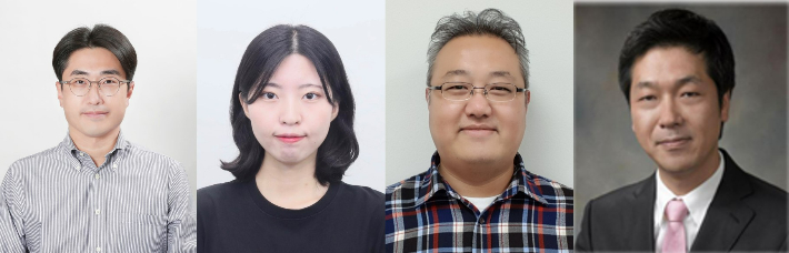 사진 왼쪽부터 강석주 UNIST 교수, 차현지 UNIST 연구원(제1저자), 안석훈 KIST 박사, 곽상규 고려대 교수. UNIST 제공