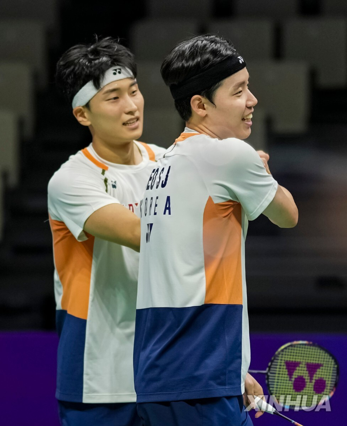 배드민턴 남자 복식 세계 1위 김원호(왼쪽)-서승재. 연합뉴스 