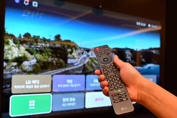 LG 이지 TV는 시니어 고객이 손쉽게 사용할 수 있도록 리모컨을 전면 재설계했다. 버튼에 큰 글씨로 설명을 표기하고, 전용 헬프 버튼을 추가해 다양한 특화 기능도 탑재했다. LG전자 제공