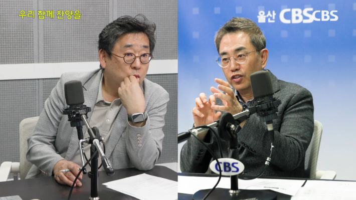 (왼쪽부터)권정성지휘자·울산시립합창단 박동희지휘자. 자료사진