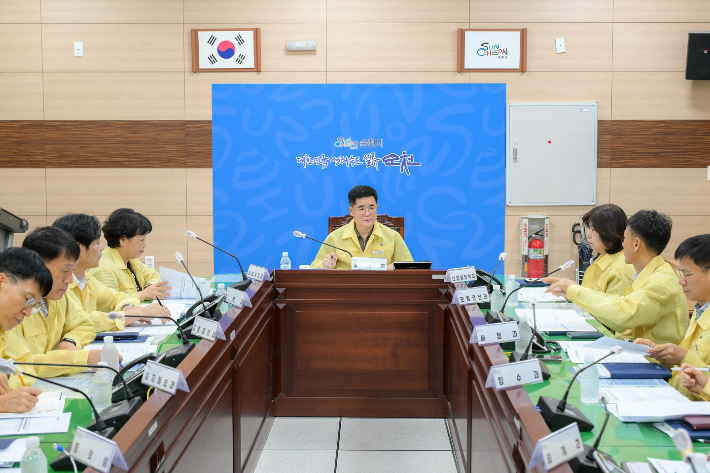 '국가정보자원 화재' 긴급 대책회의. 순천시 제공