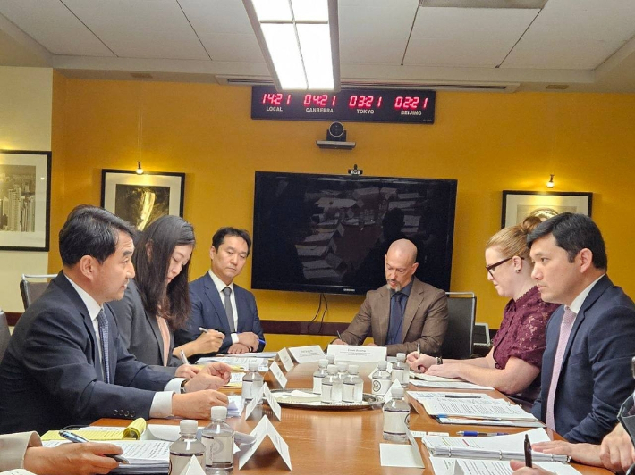 미국 워싱턴DC에서 미 조지아주 한국인 구금 사태의 재발방지를 위해 열린 '비자 워킹그룹' 첫 회의. 외교부 제공