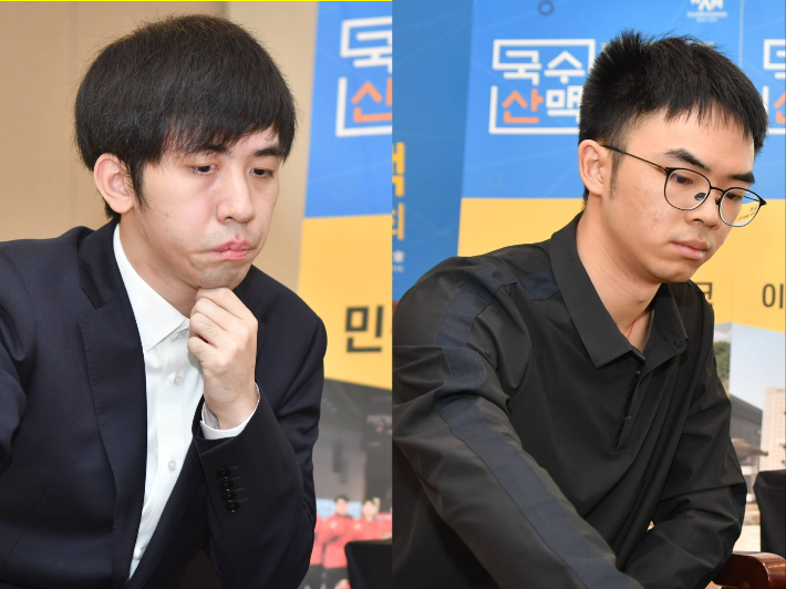 중국 왕싱하오 9단(사진 왼쪽)과 리웨이칭 9단. 한국기원 제공