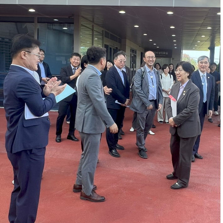 정은경 보건복지부 장관이 APEC 응급의료지원 현장 점검을 위해 경주를 방문했다. 경주시 제공