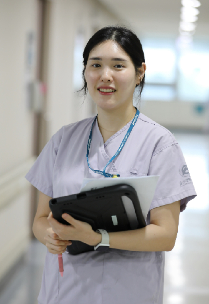 박성원 울산대학교병원 간호사는 최근 백혈병 환자에게 조혈모세포를 기증했다. 울산대병원 제공 
