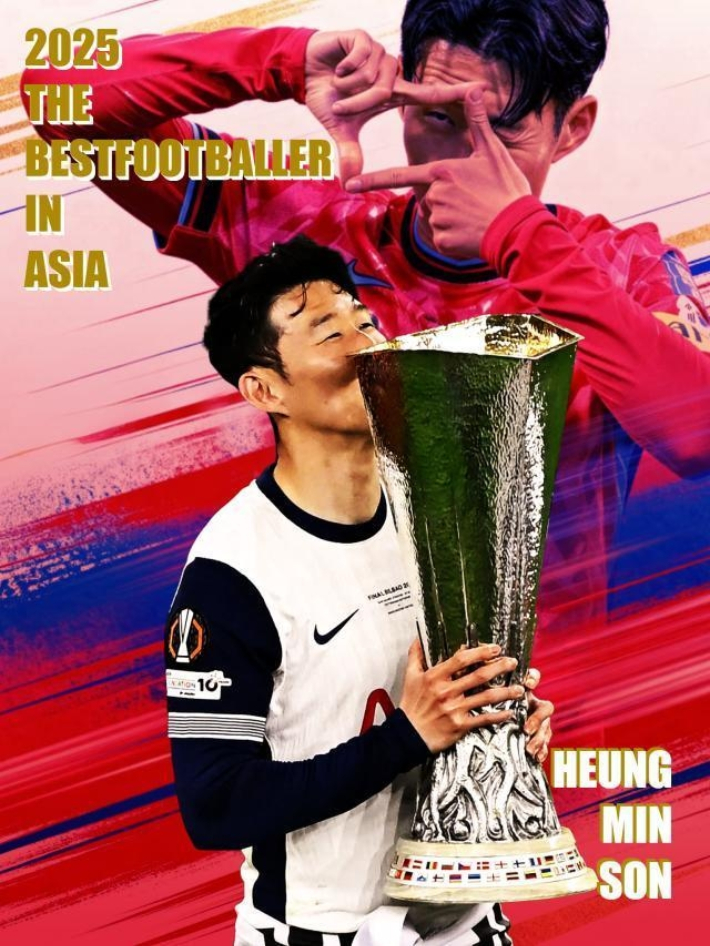 2025 최우수 아시아 축구 선수로 뽑힌 손흥민. 티탄저우바오 홈페이지 캡처