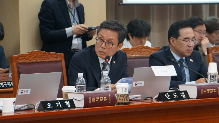 안도걸 의원 국정감사 질의 모습. 안 의원실 제공