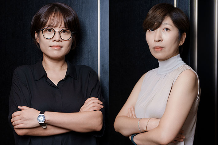 디즈니+ 시리즈 '북극성'은 김희원 감독의 OTT 첫 작품이다. 김 감독은 "공중파 작품만 하다가 이렇게 많은 배우와 스태프분들을 모시고 처음 했다. 이런 기회가 언제 올까 싶을 정도로 행복을 누린 촬영장이었다"고 말했다. 좌측부터 김희원 감독, 정서경 작가. 월트디즈니 컴퍼니 코리아 제공