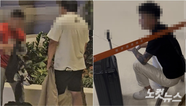 16일 오후 캄보디아 테초 공항 인근에서 만난 문신한 중국인들. 남성경 크리에이터