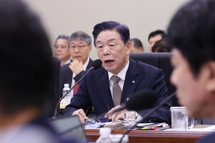 위원질의 답변하는 김형석 독립기념관장. 연합뉴스