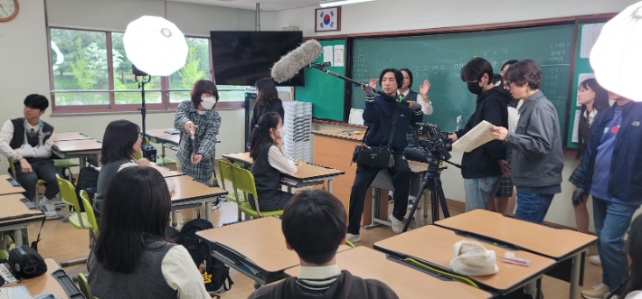 장애공감 영화 제작 모습. 충북교육청 제공