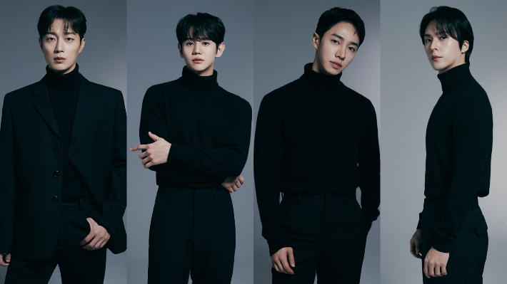 그룹 하이라이트 윤두준, 양요섭, 이기광, 손동운. 어라운드어스 제공 