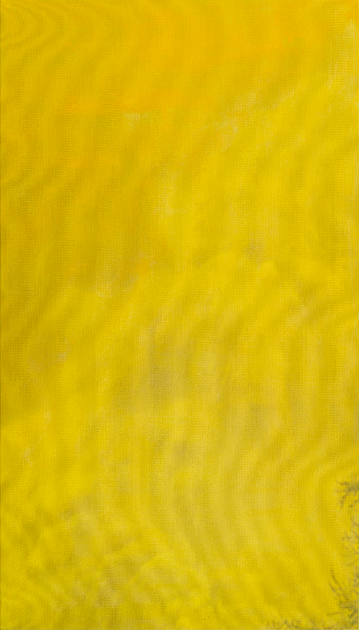 신혜경, 'Golden Gate(황금 문)', 캔버스 위에 혼합재료, 110×62cm(2025). 김리아갤러리 제공