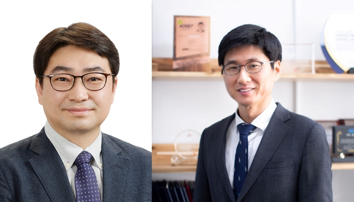 LG에너지솔루션과 포항공대, 성균관대가 공동연구를 통해 리튬이온전지 저온성능·열안전성을 개선하는 전해질 핵심 기술을 개발했다. 이기라 포항공대 교수(왼쪽), 박호석 화학공학부 교수. LG에너지솔루션 제공