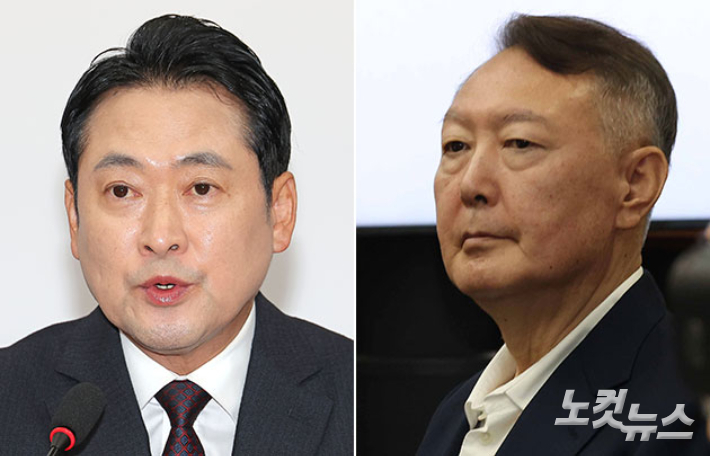 국민의힘 장동혁 대표(왼쪽)와 윤석열 전 대통령. 윤창원 기자·사진공동취재단