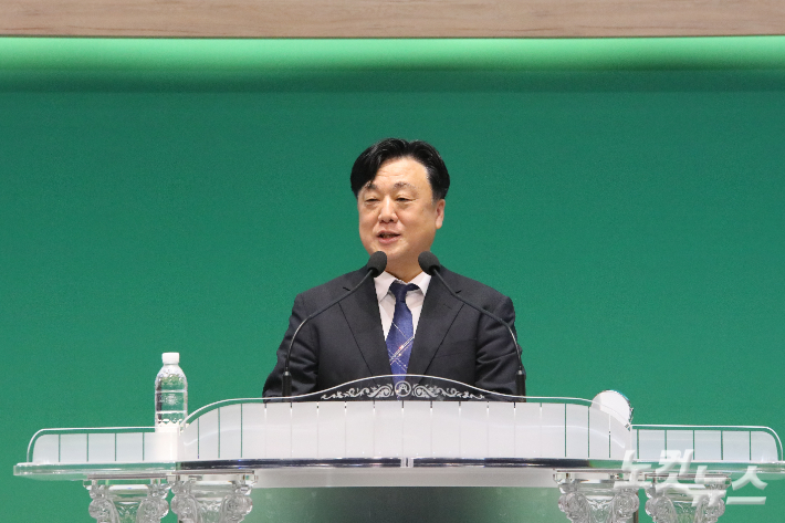 전상영 회장이 대회사를 전하고 있다. 최화랑 기자