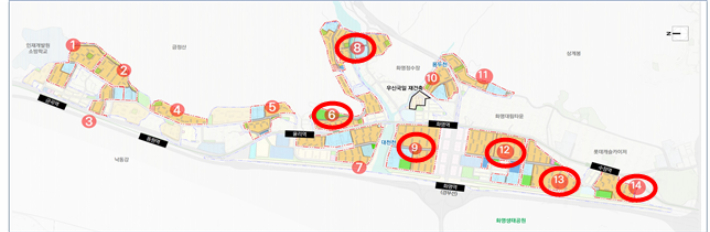 화명.금곡지구 공모 접수 결과. 부산시 제공