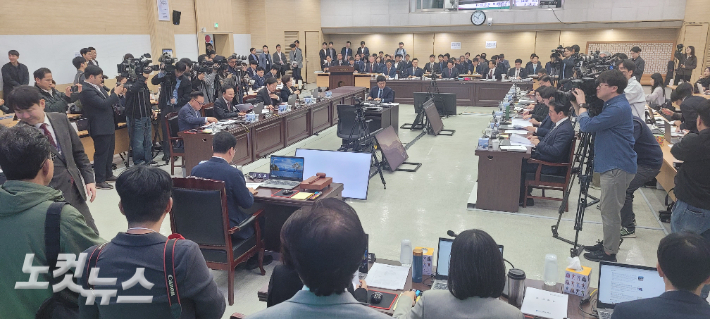 20일 인천시 국정감사 현장 모습. 박창주 기자