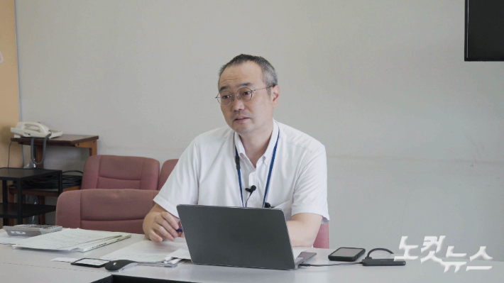 도야마시 활력도시창조부 도시계획과 구로사키 계장. 유대용 기자