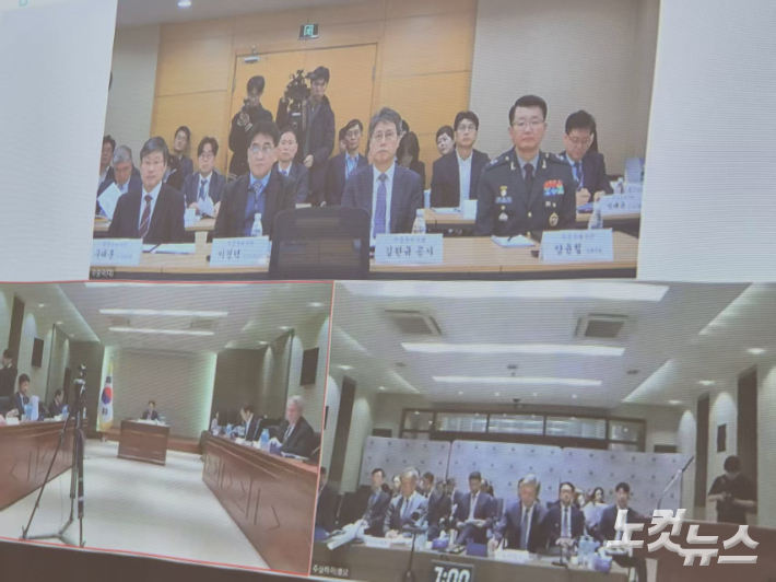 20일 상하이총영사관에서 진행된 주중대사관 국정감사. 베이징 소재 주중대사관과 화상으로 연결해 진행되고 있다. 임진수 베이징 특파원