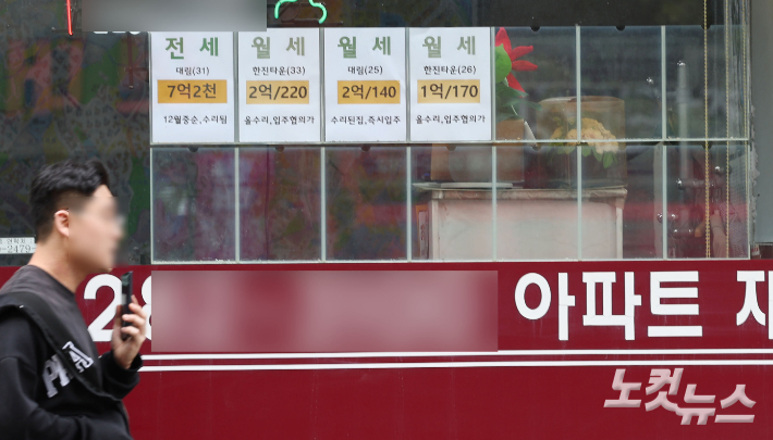 정부가 전날 발표한 '10·15 부동산 대책'으로 주택시장이 충격에 빠진 가운데 16일 오후 서울 성동구의 한 공인중개사무소 앞에 매물칸이 비어 있다. 류영주 기자