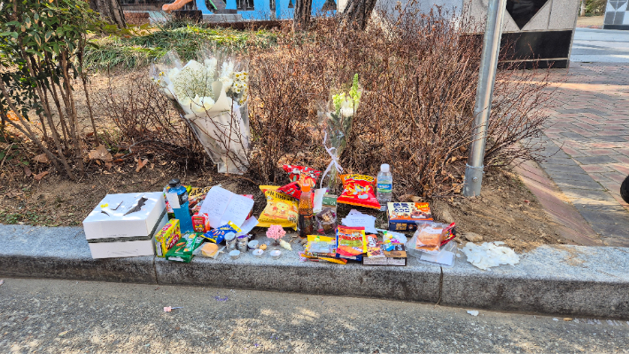 대구 달서구 진천동 스쿨존 교통사고 현장. 정진원 기자