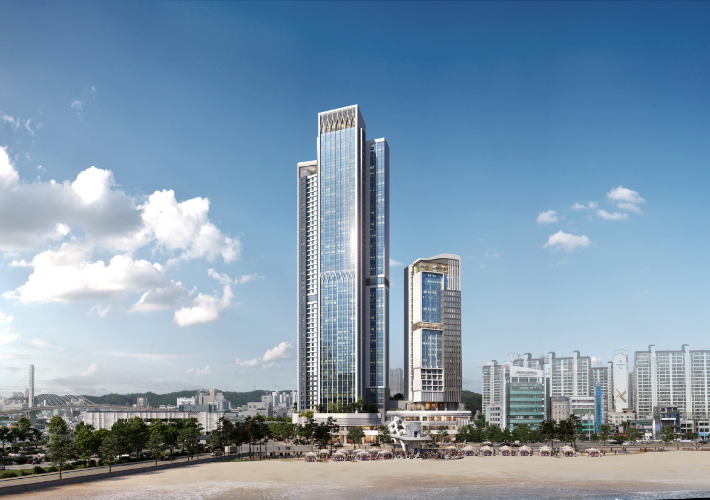 포항 영일대해수욕장 인근 건립 추진 중인 특급 호텔 조감도. 포항시 제공