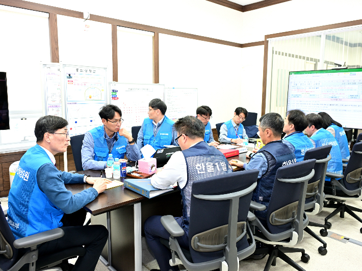 한울1호기 방사능방재 전체훈련. 한울본부 제공
