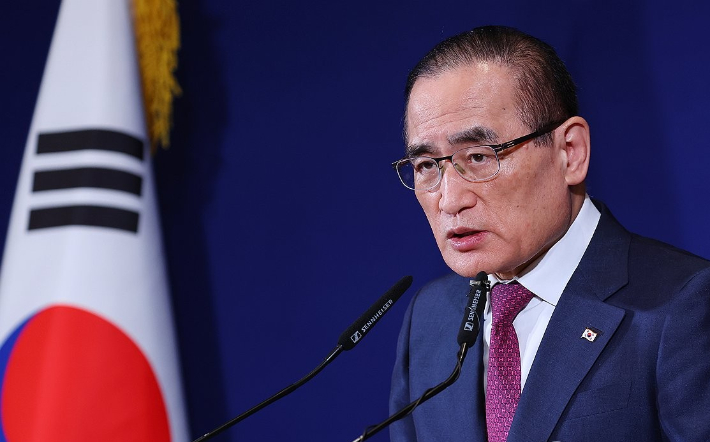 위성락 국가안보실장이 26일 말레이시아 쿠알라룸푸르의 한 호텔에 마련된 한국 기자단 프레스센터에서 아세안 정상회의 관련 브리핑을 하고 있다. 연합뉴스