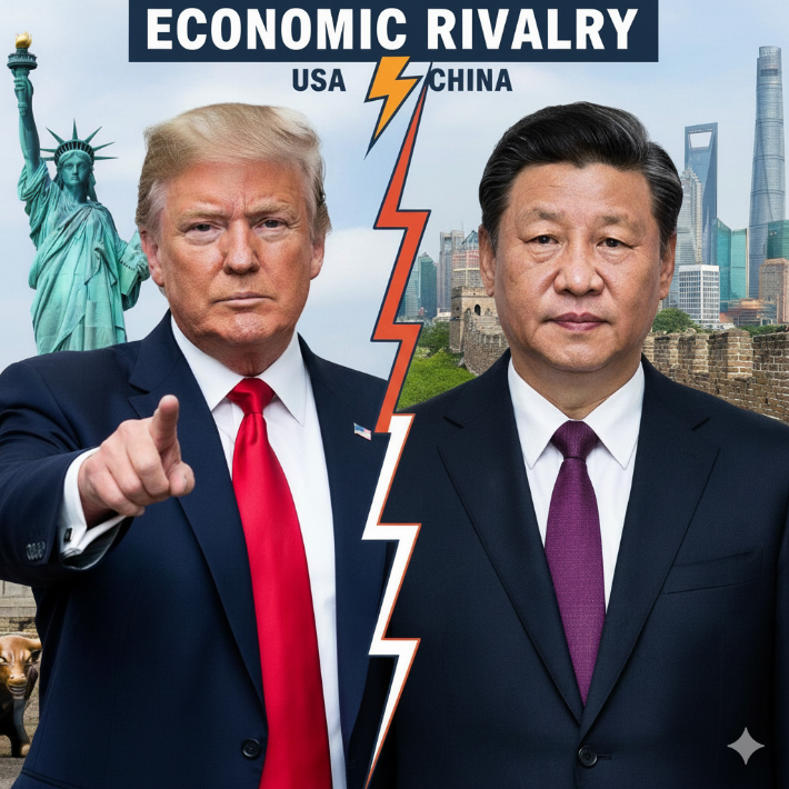 트럼프 대통령과 시진핑 주석. AI 생성 이미지.