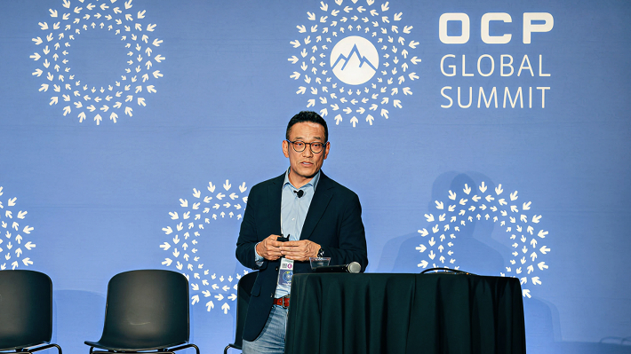 OCP 글로벌 서밋에서 발표를 진행한 SK하이닉스 김천성 부사장. SK하이닉스 제공