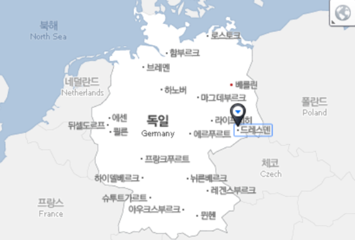 '실리콘 작소니'라 불리는 드레스덴은 독일 동부 작센주의 주에 위치해 있다. 두산백과 제공