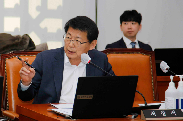 서삼석 국회의원 국정감사 질의 모습. 서 의원실 제공