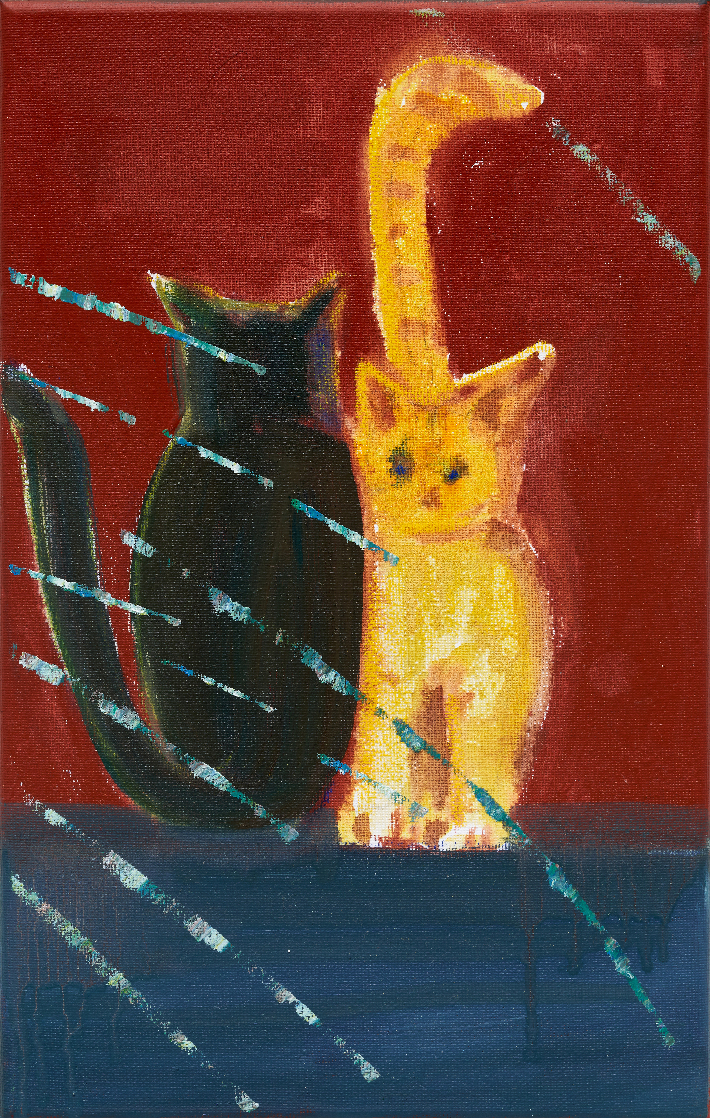 김은정, '여름샤워', 캔버스에 유채,33.4x21.2cm(2025). 학고재 제공