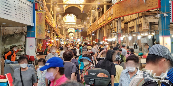 부전시장 전경. 김혜민 기자